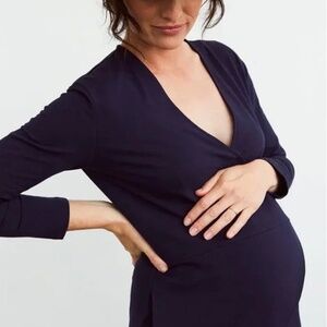 Storq Flex Fit Wrap Jumpsuit in NAVY BLUE